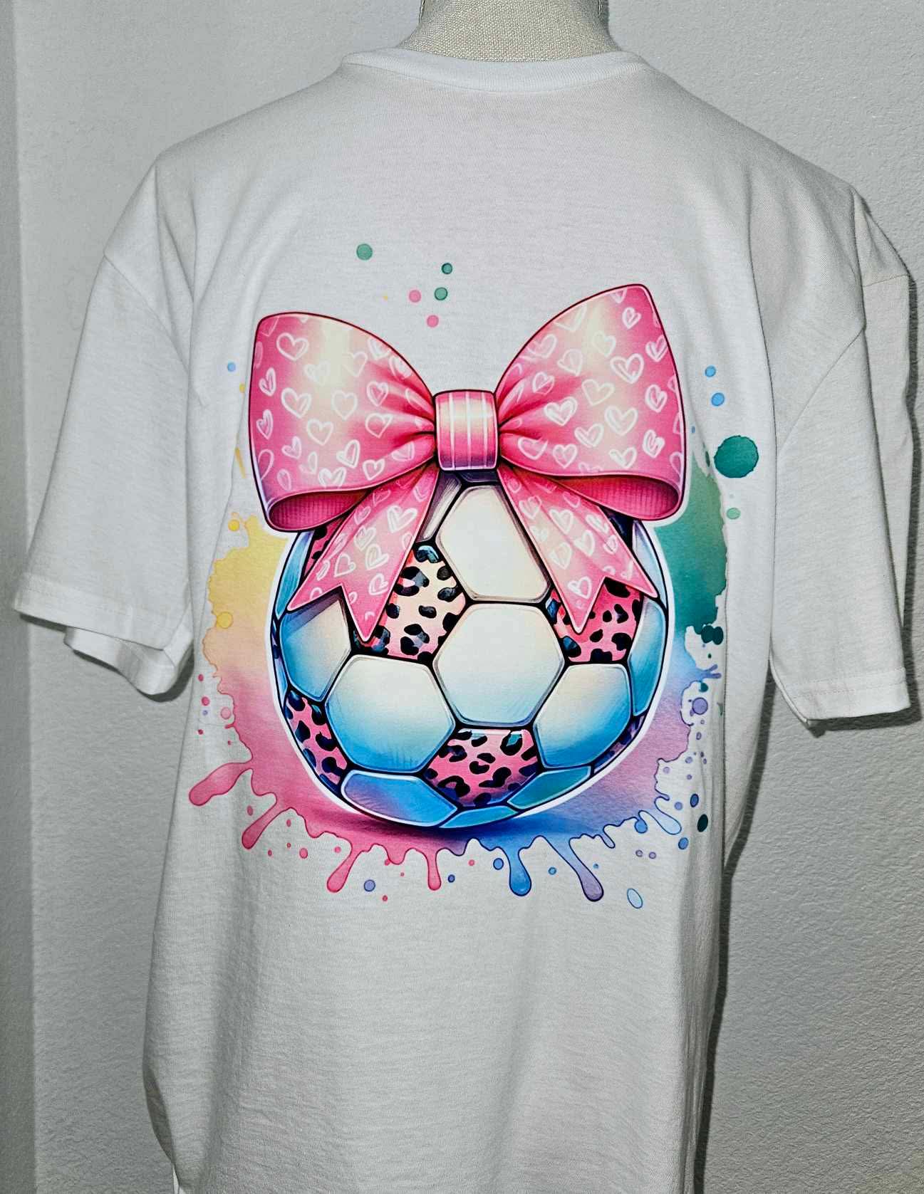 Soccer ball with a bow