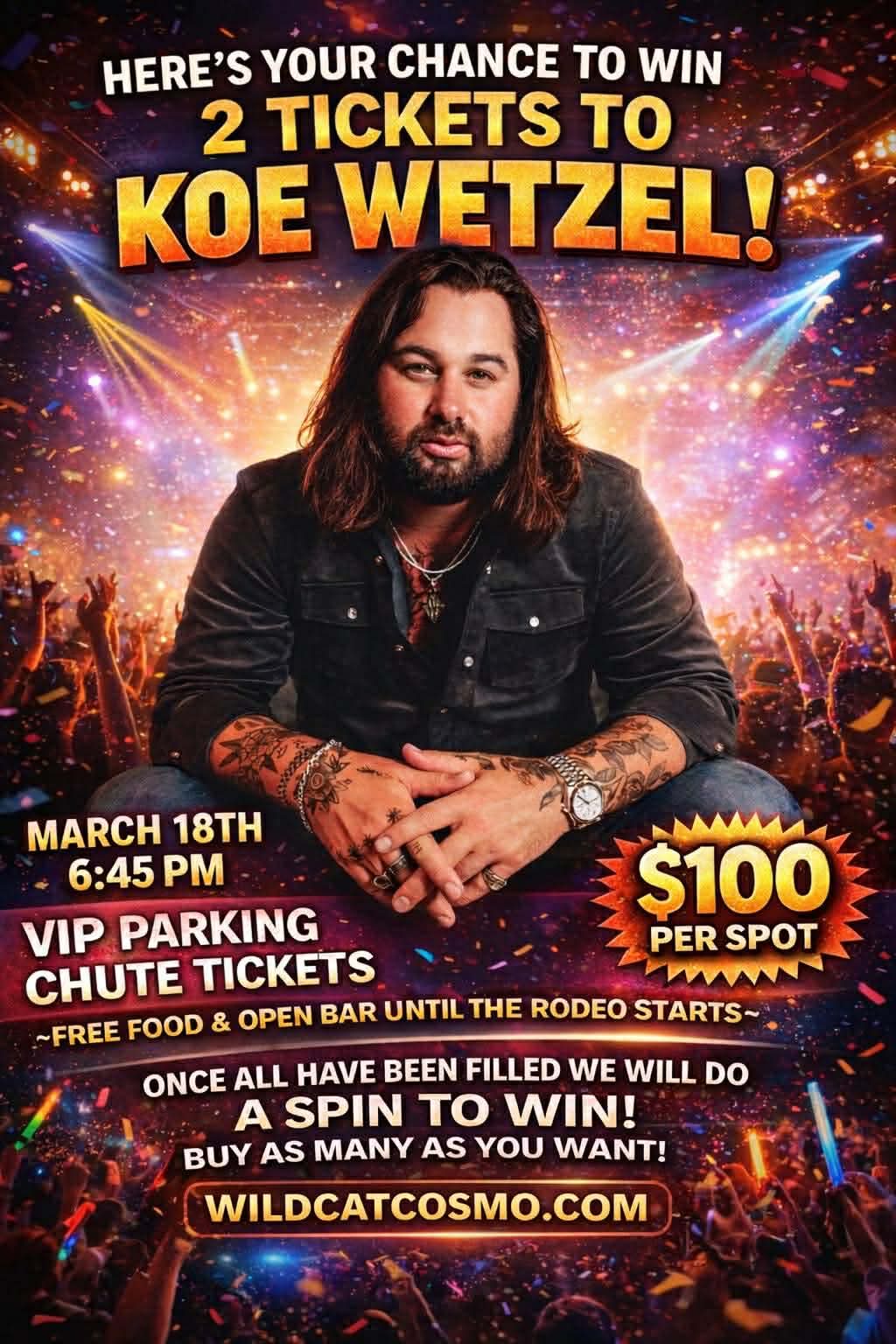 Koe Wetzel chute tickets