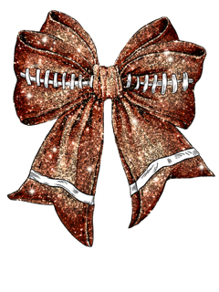 Glittery Football Bow