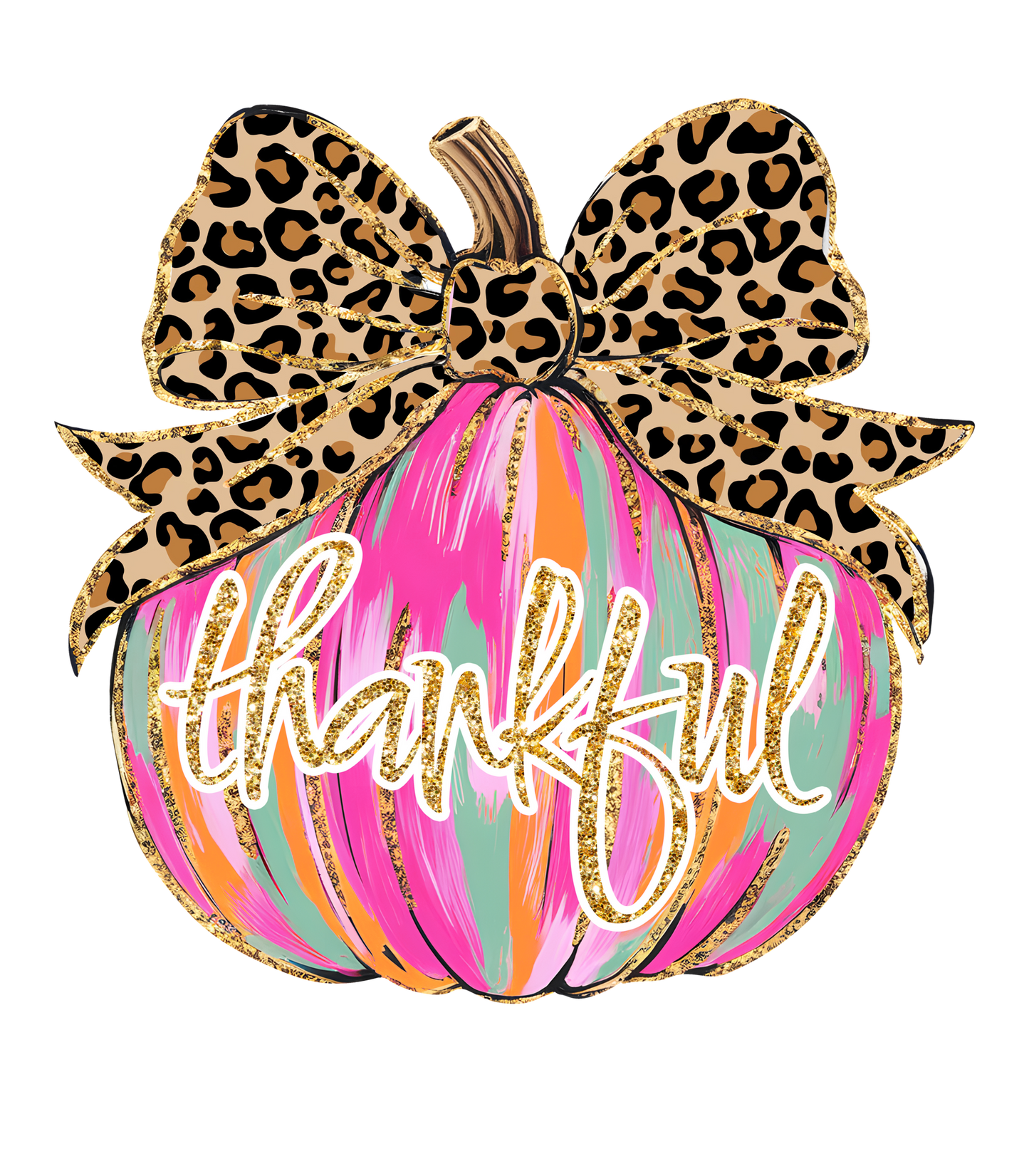 Thankful Brush Stroke Pumpkin