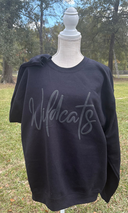 Black on Black puff Sweatshirt