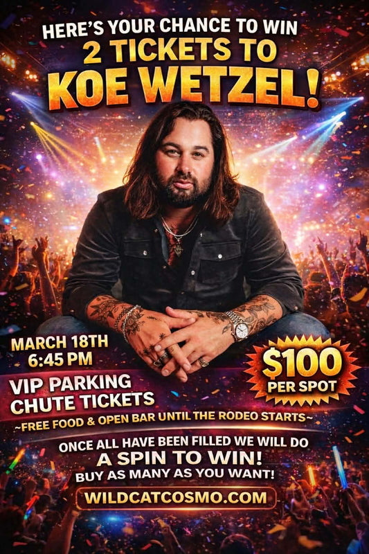 Koe Wetzel chute tickets