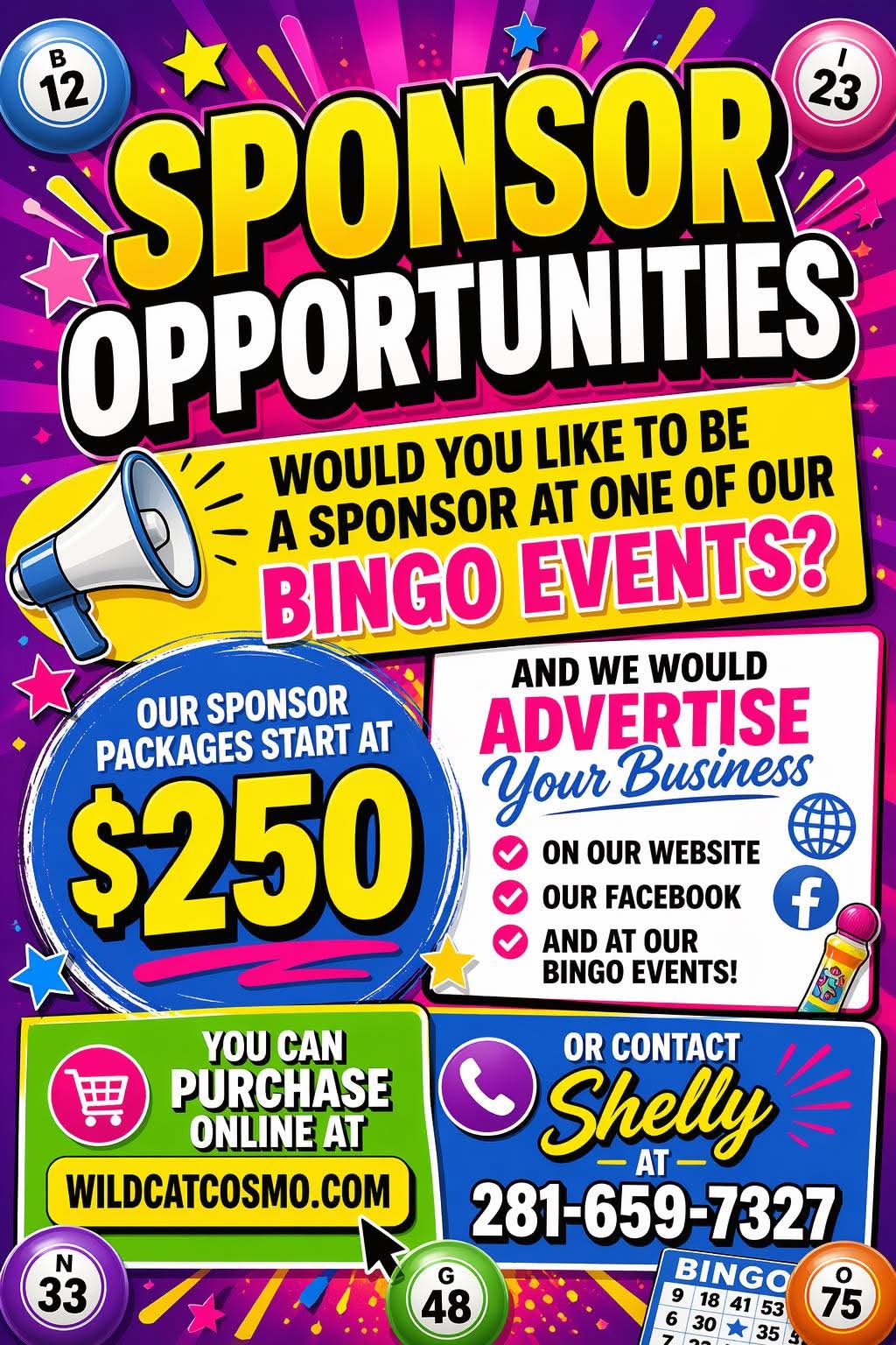 Purse Bingo Sponsors