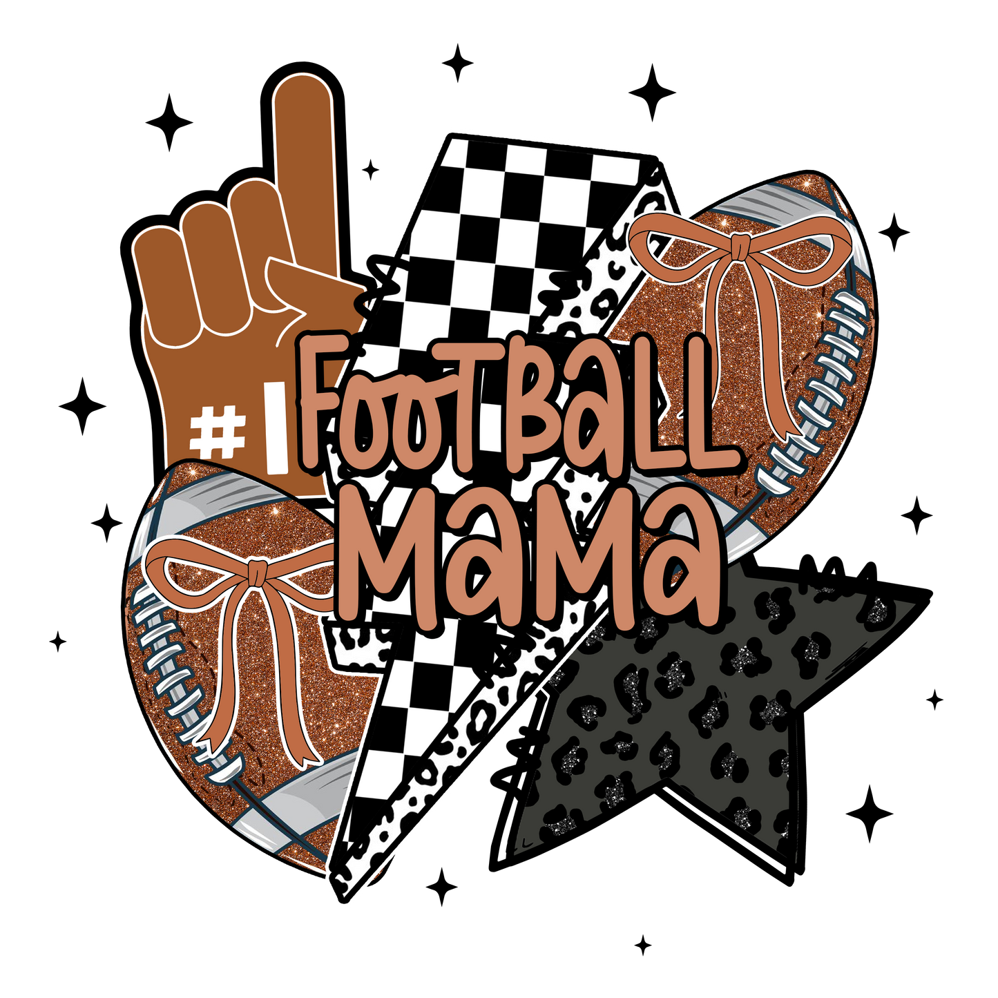 Lightning Bolt Football Mama