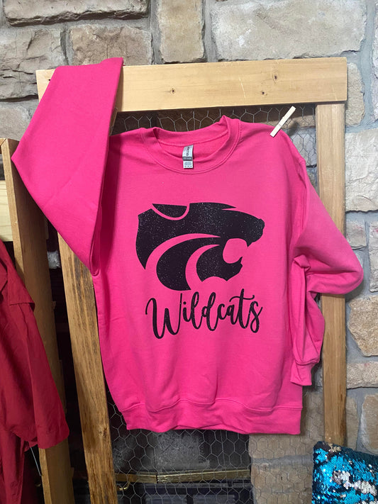 Pink and black wildcat Sweatshirt